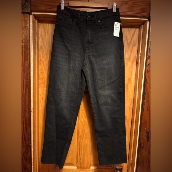 Good American Denim - Good American Good Boy Straight Cropped Jean New Black 6/28
